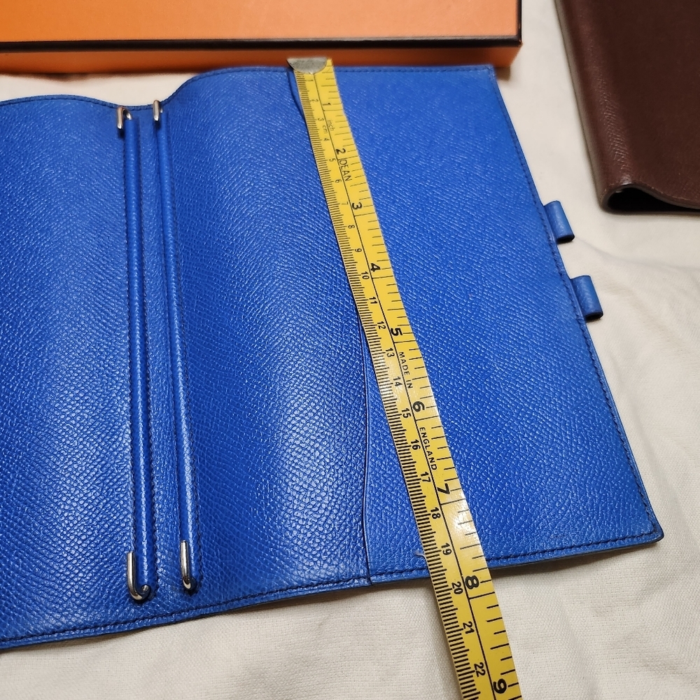 HERMES Agenda(BiG) PM Day Planner Notebook Cover Leather Blue - Picture 2 of 16